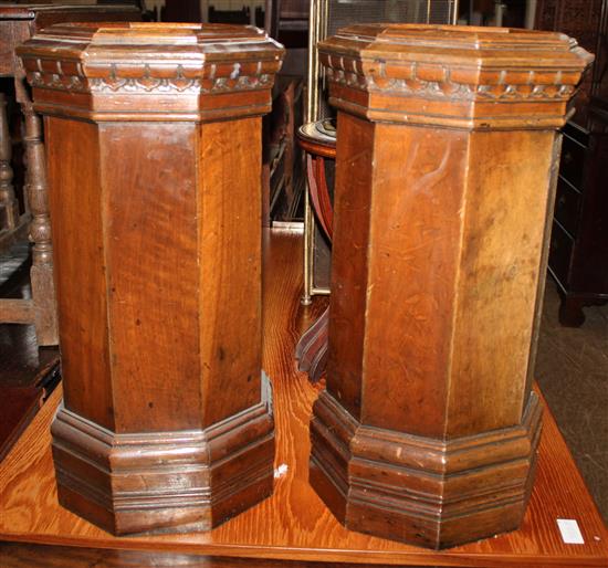 Pair of octagonal stands